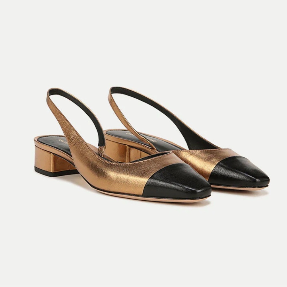 Veronica Beard Cecile - Black and Gold slingback